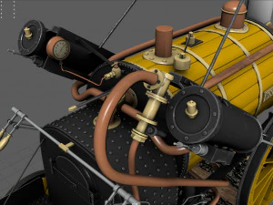 rocket steam locomotive 3D Model