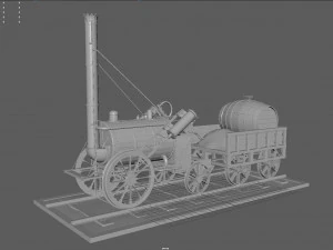 rocket steam locomotive 3D Model