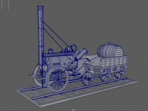 rocket steam locomotive 3D Model