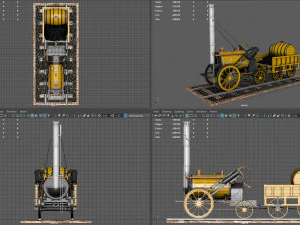 rocket steam locomotive 3D Model