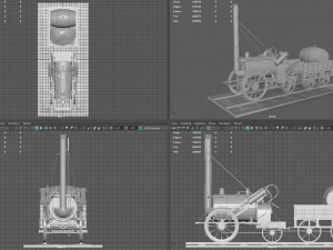 rocket steam locomotive Modelo 3D