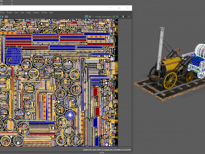 rocket steam locomotive Modelo 3D