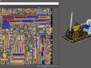 rocket steam locomotive 3D Model