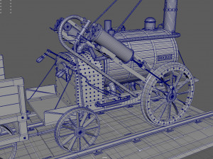 rocket steam locomotive Modelo 3D