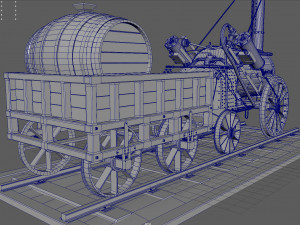 rocket steam locomotive Modelo 3D