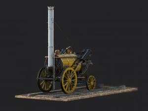 rocket steam locomotive 3D Model