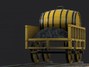 rocket steam locomotive 3D Model