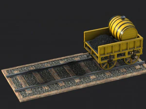 rocket steam locomotive 3D Model