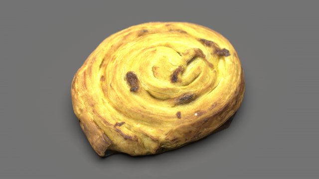 spiral raisin danish 3Dモデル .c4d .max .obj .3ds .fbx .stl .blend 