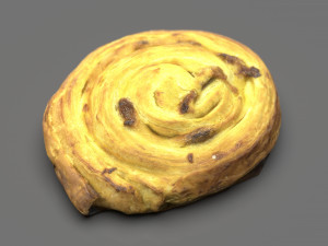 spiral raisin danish Modelo 3D
