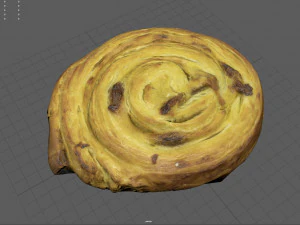 spiral raisin danish 3D Model