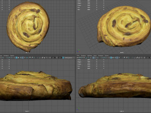 spiral raisin danish 3Dモデル