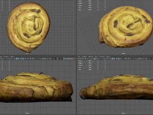 spiral raisin danish 3D Model