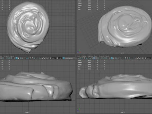 spiral raisin danish 3D Model