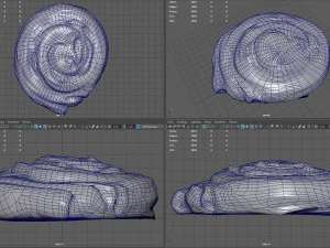 spiral raisin danish 3D Model