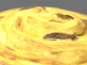 spiral raisin danish 3D Model
