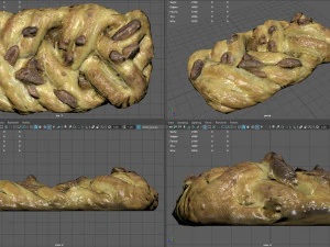 trenza de pasas Modelo 3D