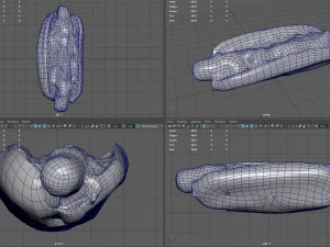 hot dog with mustard 3D Model
