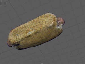 hot dog with mustard 3D Model