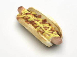 hot dog with mustard 3D Model