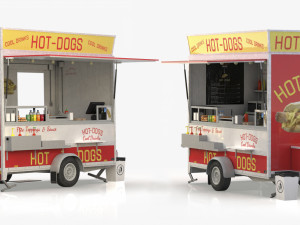 hot dog stand 3D 모델