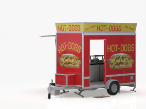 hot dog stand 3D 모델