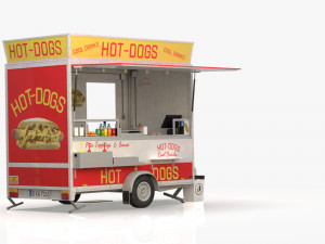 hot dog stand 3D 모델
