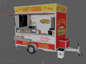 hot dog stand 3D 모델