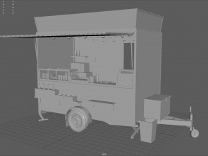 hot dog stand 3D 모델
