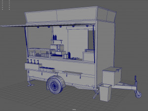 hot dog stand 3D 모델