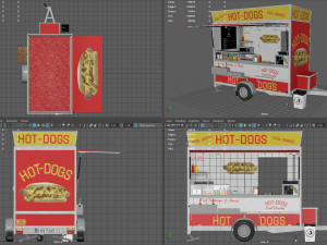 hot dog stand 3D 모델