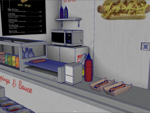 hot dog stand 3D 모델