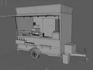 hot dog stand 3D 모델