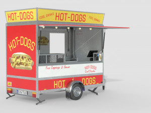 hot dog stand 3D 모델