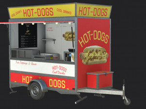 hot dog stand 3D 모델
