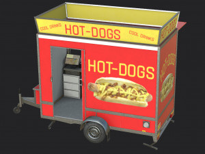 hot dog stand 3D 모델