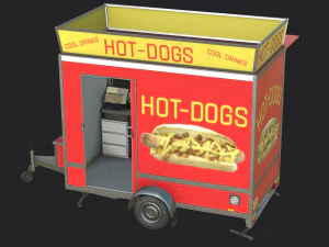 hot dog stand 3D Model