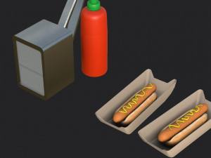 hot dog stand 3D 모델