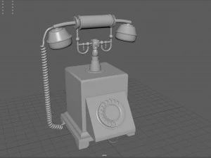 telefone antigo Modelo 3D