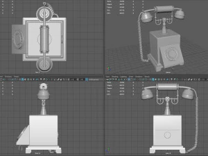 telefone antigo Modelo 3D
