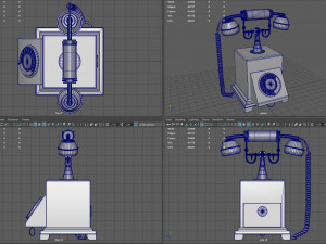 vintage telephone 3D Model