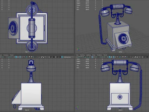 telefone antigo Modelo 3D