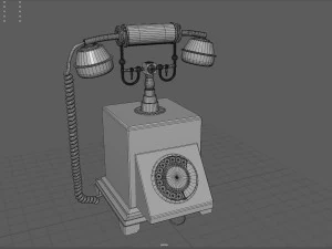 telefone antigo Modelo 3D