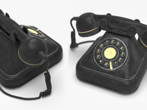 vintage telephone 2 Model 3D