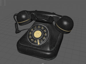 vintage telephone 2 3D Model