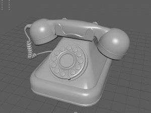 vintage telephone 2 3D Model