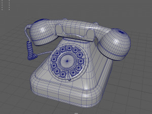 vintage telephone 2 3D Model