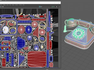 vintage telephone 2 3D Model