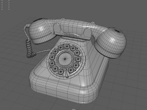 vintage telephone 2 3D Model