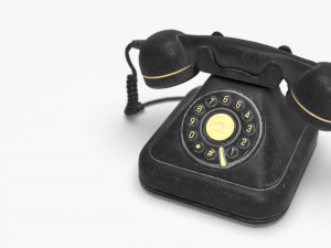 vintage telephone 2 3D Model